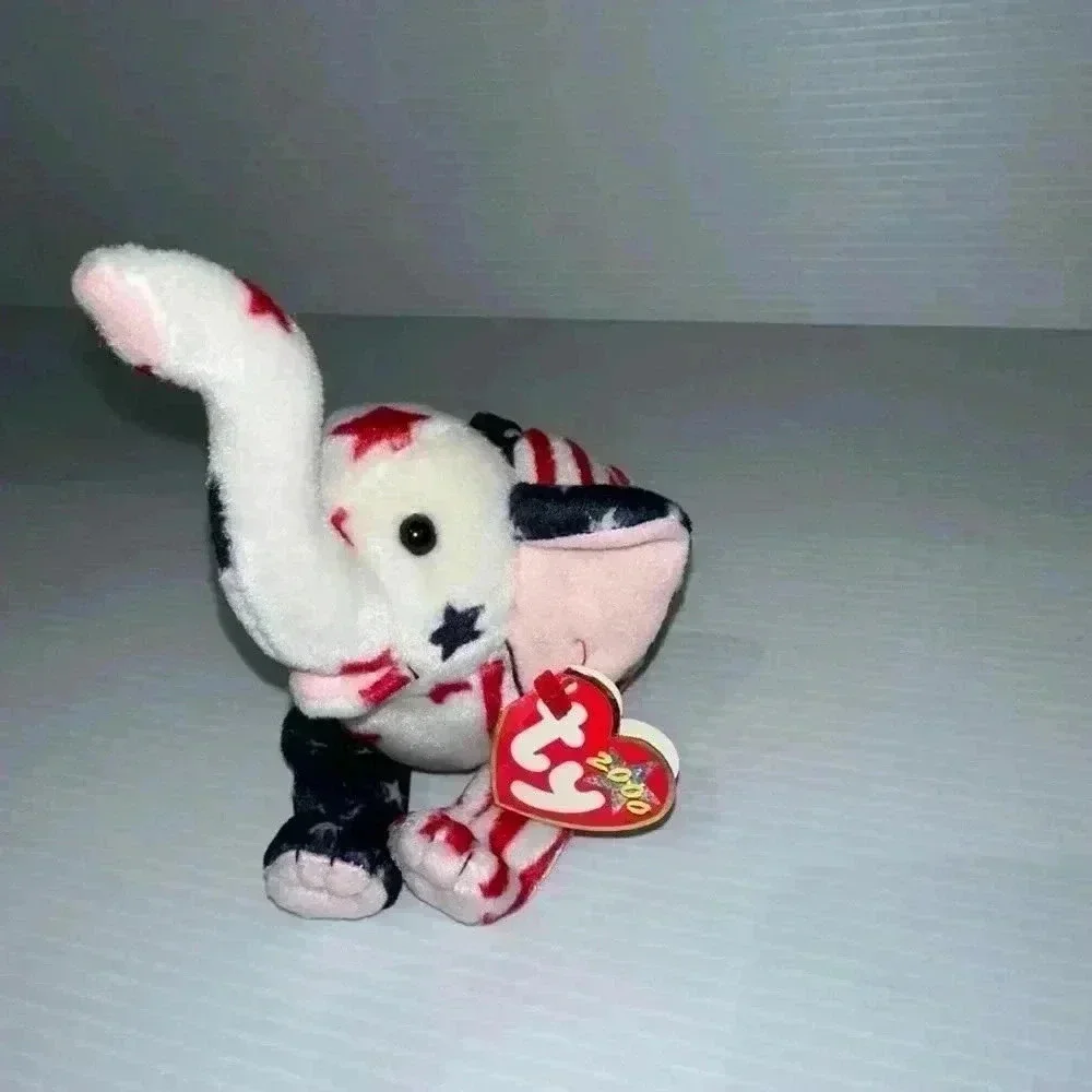 New!Lefty & Righty 2000 Ty Beanie Babies Original Tags Stars & Stripes Election! - Picture 4 of 16